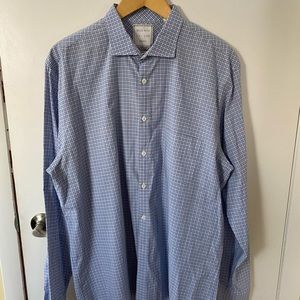 Billy Reid Light Blue Plaid Shirt